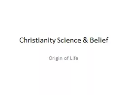Christianity Science & Belief