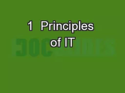 1  Principles of IT