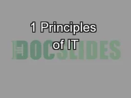1 Principles of IT