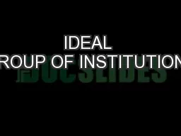 IDEAL GROUP OF INSTITUTIONS