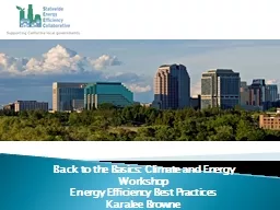 Back to the Basics: Climate and Energy Workshop