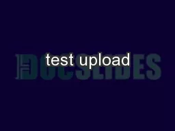 test upload
