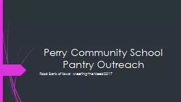 Perry Community School Pantry Outreach