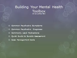 Building Your Mental Health Toolbox