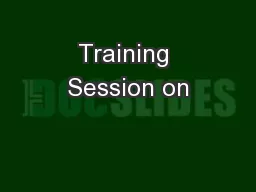 Training Session on