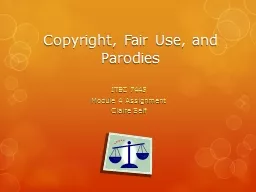 Copyright, Fair Use, and Parodies