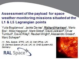 Assessment of the payload for