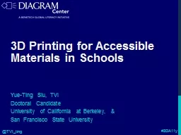 3D Printing for Accessible Materials in Schools