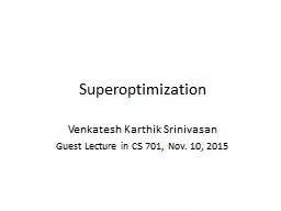 Superoptimization
