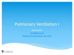 Pulmonary Ventilation 1