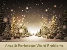 Area & Perimeter Word Problems