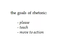 the goals of rhetoric: