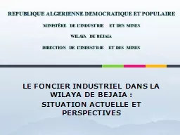 REPUBLIQUE ALGERIENNE DEMOCRATIQUE ET POPULAIRE