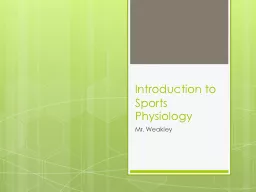 Introduction to Sports Physiology