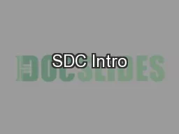 SDC Intro