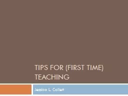 Tips for (first time) teaching