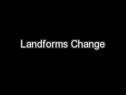 Landforms Change
