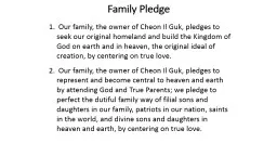 Family Pledge