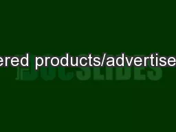 Gendered products/advertisements