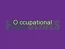 O ccupational