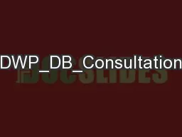 DWP_DB_Consultation