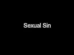 Sexual Sin