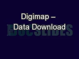 Digimap – Data Download