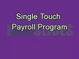 Single Touch Payroll Program