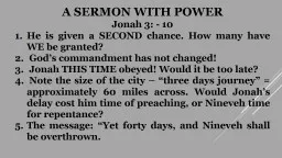 A SERMON WITH POWER