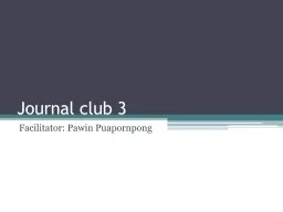 Journal club 3