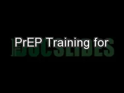 PrEP Training for
