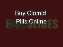 Buy Clomid Pills Online