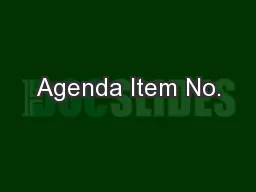 Agenda Item No.