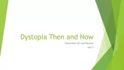 Dystopia Then and Now