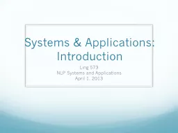 Systems & Applications:
