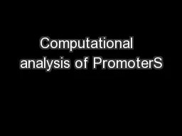 Computational  analysis of PromoterS