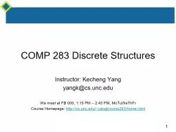 COMP 283 Discrete Structures