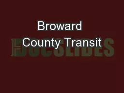 Broward County Transit