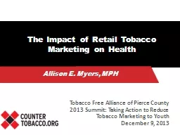 The Impact of Retail Tobacco Marketing on Health