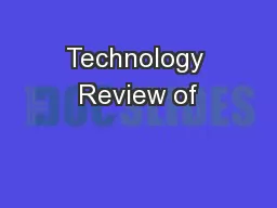Technology Review of