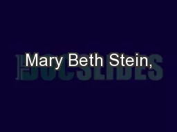 Mary Beth Stein,