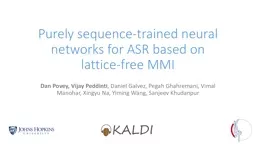 Purely sequence-trained neural networks for ASR based on la