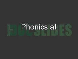 Phonics at