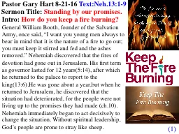 (1) Pastor Gary Hart