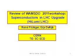 Review of WAMSDO 2011workshop: