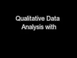 Qualitative Data Analysis with