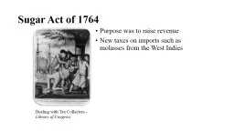 Sugar Act of 1764