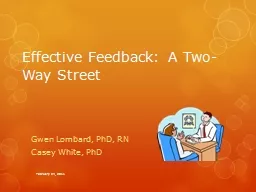 Effective Feedback: A Two-Way Street
