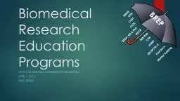Biomedical Research Education Programs
