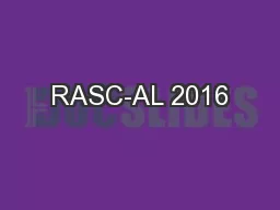 RASC-AL 2016